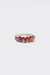 Marquis ombre ring in red