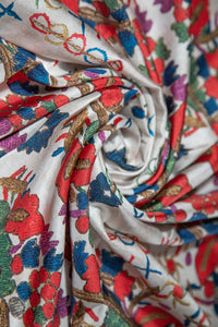 Silk scarf in Noemi heritage print
