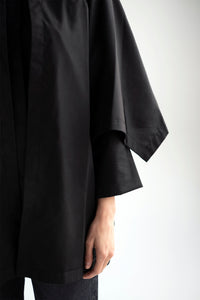 Oversized layered button down shirt in black