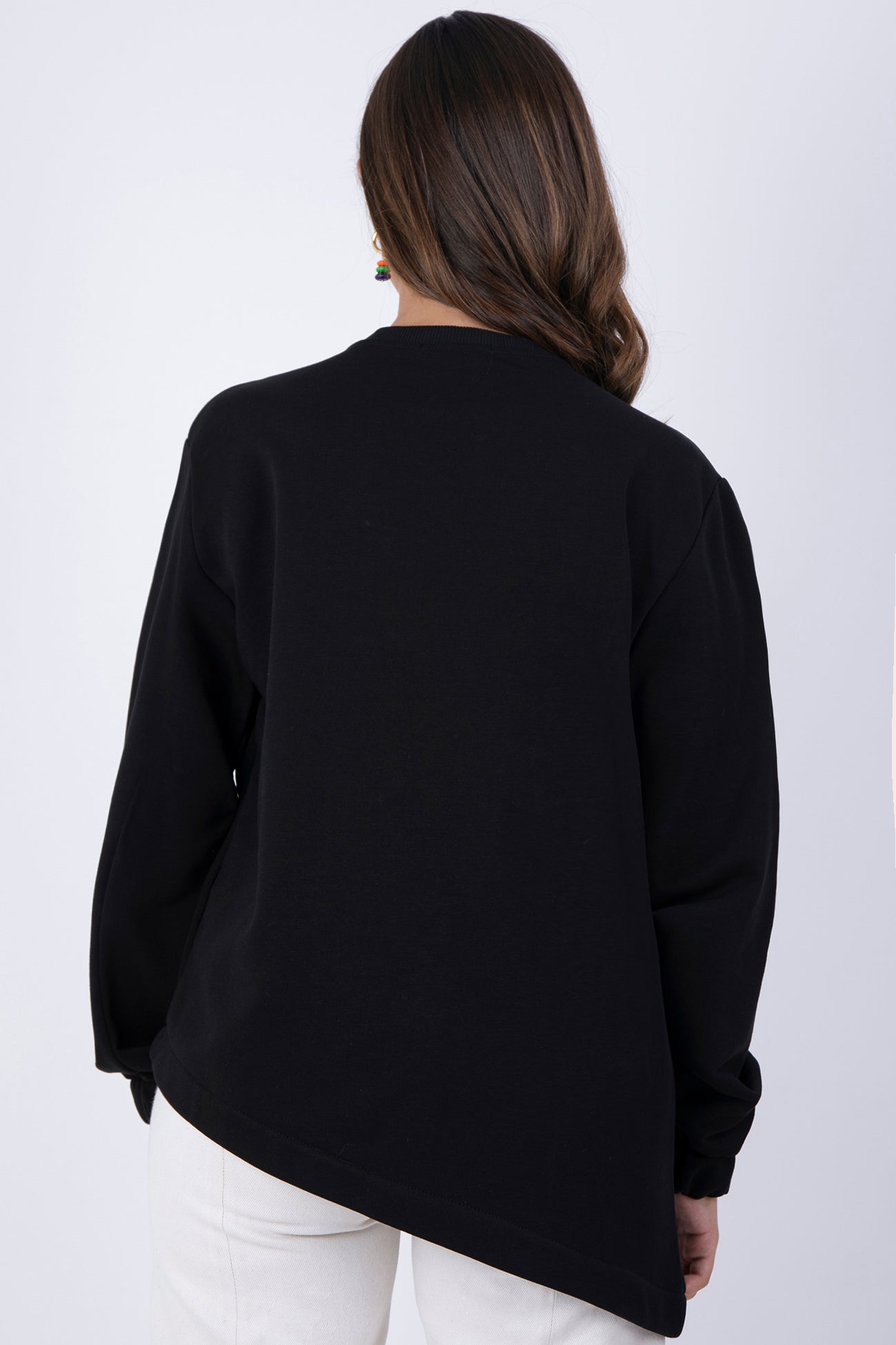Ararat cotton sweater in black